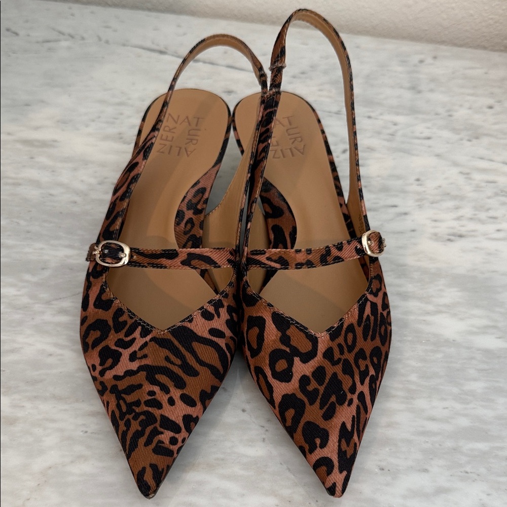 Naturalizer Leopard Print Slingback Heels